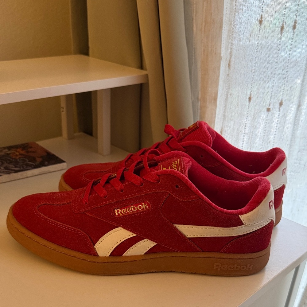 Reebok Red and White Classic Sneakers